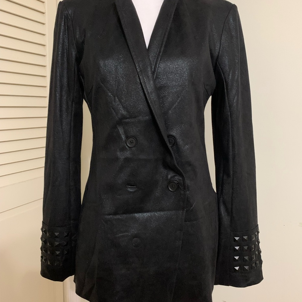 Black Orchid Textured Black Blazer